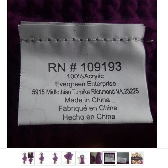 Large Bow Knit Scarf Purple nwt Blossom Boutique - Picture 6 of 9